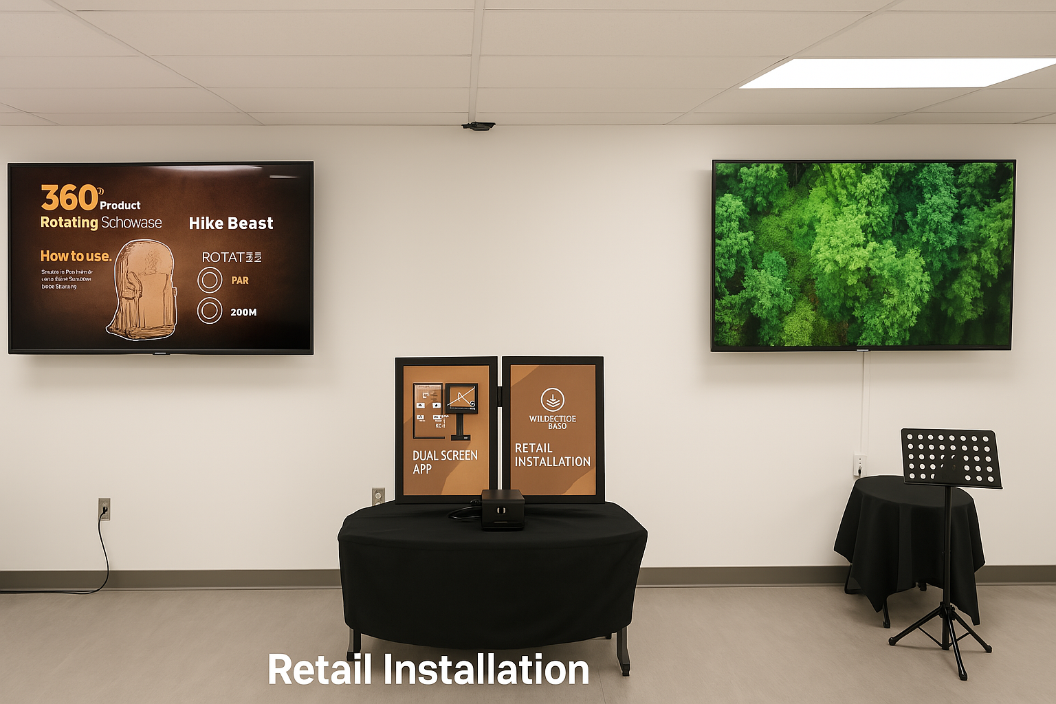 Retail display technology concept